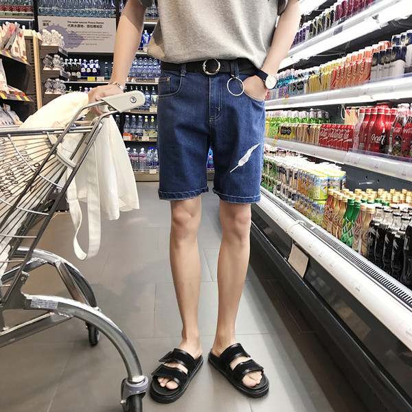 Удобни ежедневни мъжки къси дънкови панталони