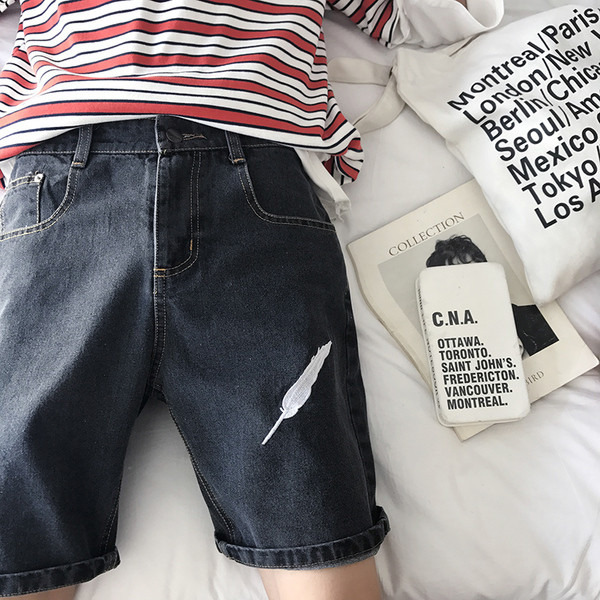 Удобни ежедневни мъжки къси дънкови панталони