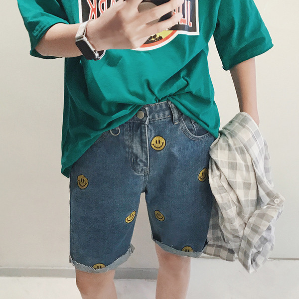 Страхотни мъжки ежедневни дънкови панталони с весели нашивки