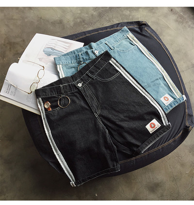 Мъжки ластични дънкови къси панталони 