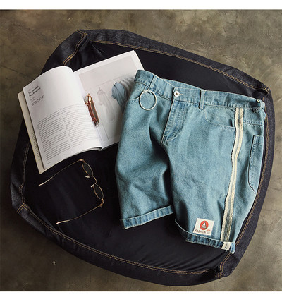 Мъжки ластични дънкови къси панталони 