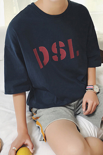 Много стилна мъжка изчистена блузка с къс 3/4 ръкав в три различни цвята