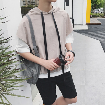 πουκάμισο Ευρεία ανδρών με απλικέ στην πλάτη και κουκούλα