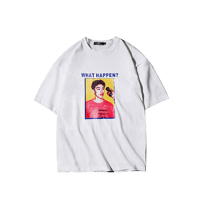 Unisex κομψό καθημερινό T-shirt με στάμπα