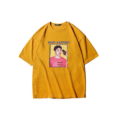 Unisex κομψό καθημερινό T-shirt με στάμπα