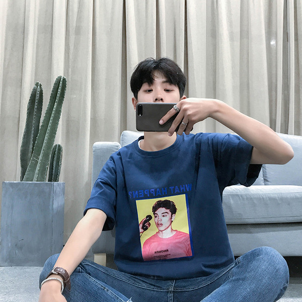 Unisex κομψό καθημερινό T-shirt με στάμπα