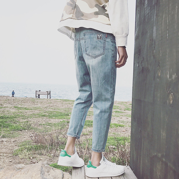 Μπλε τζιν 7/8 αρσενικό τύπου μοντέλο μολύβι