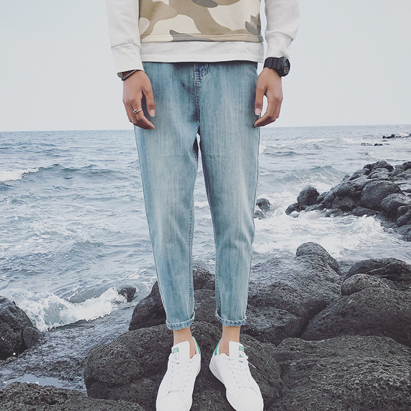 Μπλε τζιν 7/8 αρσενικό τύπου μοντέλο μολύβι