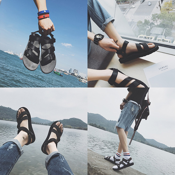 Πολύ άνετα σανδάλια ανδρών με ενδιαφέρουσες ταινίες