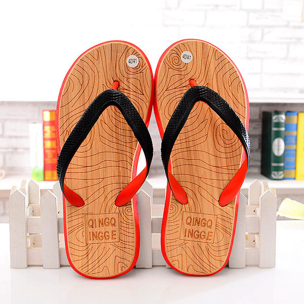 παντόφλες Casual ανδρών στο χέρι σε κόκκινο, λευκό και μπλε