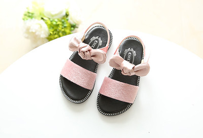 Γλυκό Παιδικά σανδάλια για κορίτσια σε διάφορα χρώματα με κορδέλα