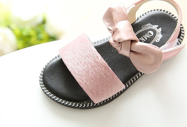 Γλυκό Παιδικά σανδάλια για κορίτσια σε διάφορα χρώματα με κορδέλα