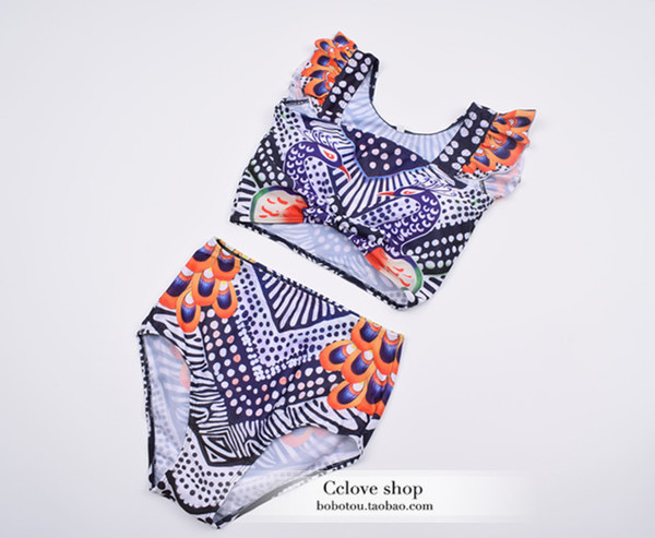 Κομψή χρώμα γυναικείο μαγιό 2 μερών