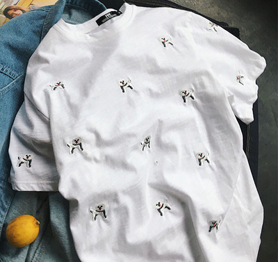 πουκάμισο Κομψή ανδρών με μεγάλη 3/4 κοντά μανίκια και πολλά ενδιαφέροντα πρότυπα-κουτάβια