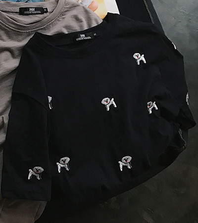 πουκάμισο Κομψή ανδρών με μεγάλη 3/4 κοντά μανίκια και πολλά ενδιαφέροντα πρότυπα-κουτάβια