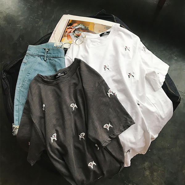 πουκάμισο Κομψή ανδρών με μεγάλη 3/4 κοντά μανίκια και πολλά ενδιαφέροντα πρότυπα-κουτάβια