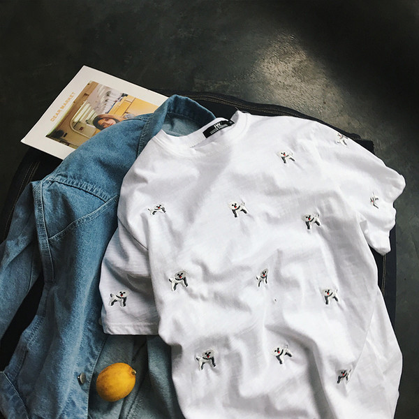 πουκάμισο Κομψή ανδρών με μεγάλη 3/4 κοντά μανίκια και πολλά ενδιαφέροντα πρότυπα-κουτάβια