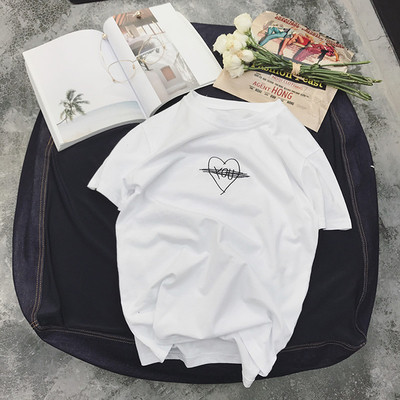 περιστασιακό πουκάμισο Μοναδικό άνδρες με κοντά μανίκια και ενδιαφέρουσα κεντημένη καρδιά