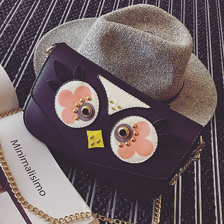 Сладка мини чанта с изображение на бухал в няколко разцветки