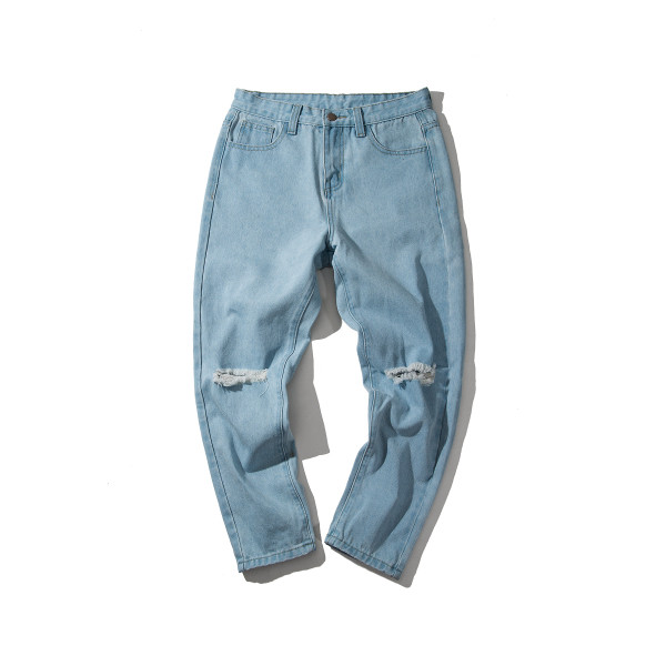 Κομψή κάνει παντελόνι τζιν κατακερματισμένη αρσενικό