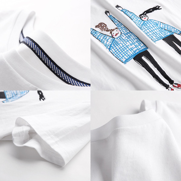 Casual κορυφές εικόνα στο ευρύ μοντέλο στα λευκά