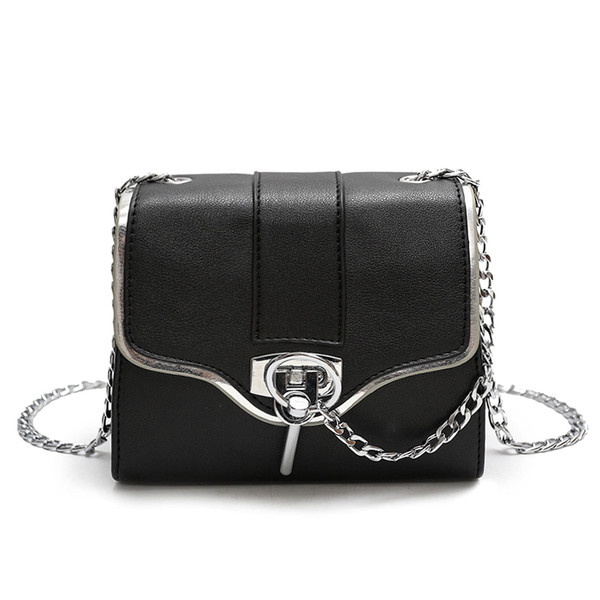 Κομψή τσάντα με αλυσίδες ασήμι