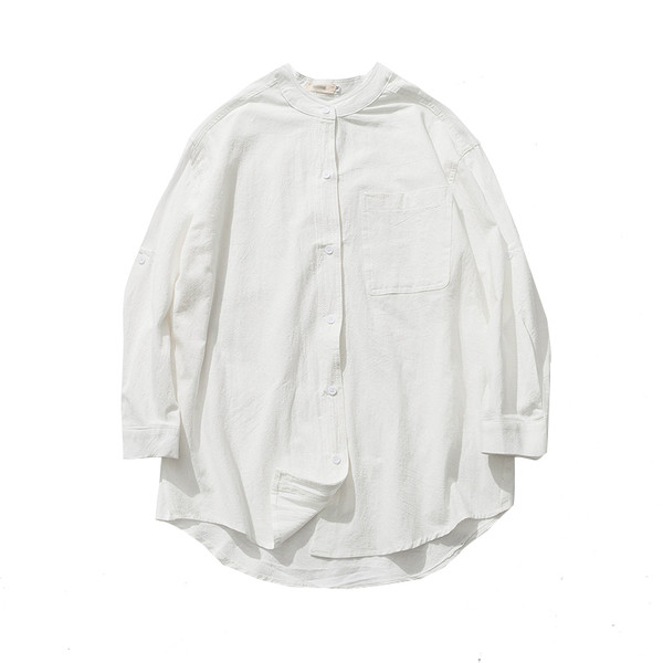 Ανδρικό πουκάμισο  με μακριά μανίκια σε λευκό, μαύρο, πράσινο και γκρι χρώμα