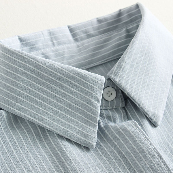 shirt Οι γυναίκες με μεγάλη 3/4 μανίκια, κεντημένα λουλούδια και ρίγες