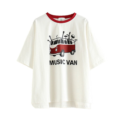 Casual γυναικών άνοιξη και το καλοκαίρι t-shirts και πολύχρωμο κολάρο - 3 χρώματα