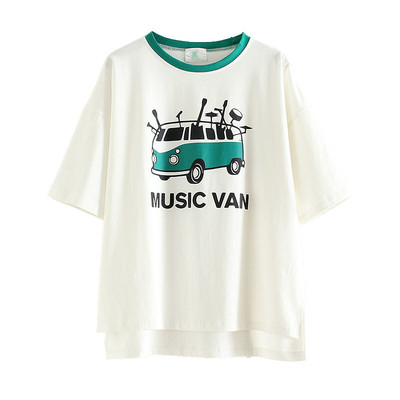 Casual γυναικών άνοιξη και το καλοκαίρι t-shirts και πολύχρωμο κολάρο - 3 χρώματα