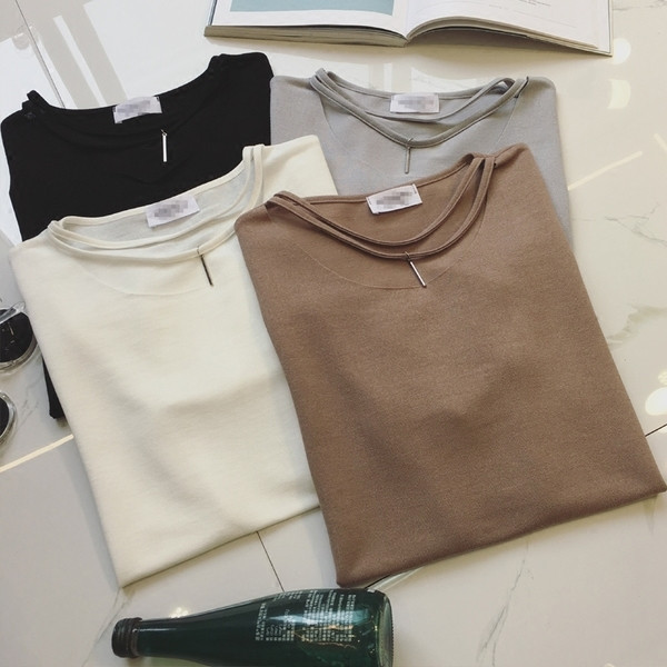 Απλή κυρίες καλοκαίρι πουκάμισο με γιακά ζώνες