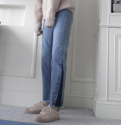 Μοντέρνα γυναικεία τζιν Boyfriend σε μπλε χρώμα