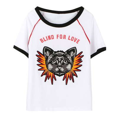 Κομψό κυρίες μπλούζα εικόνα σε λευκό