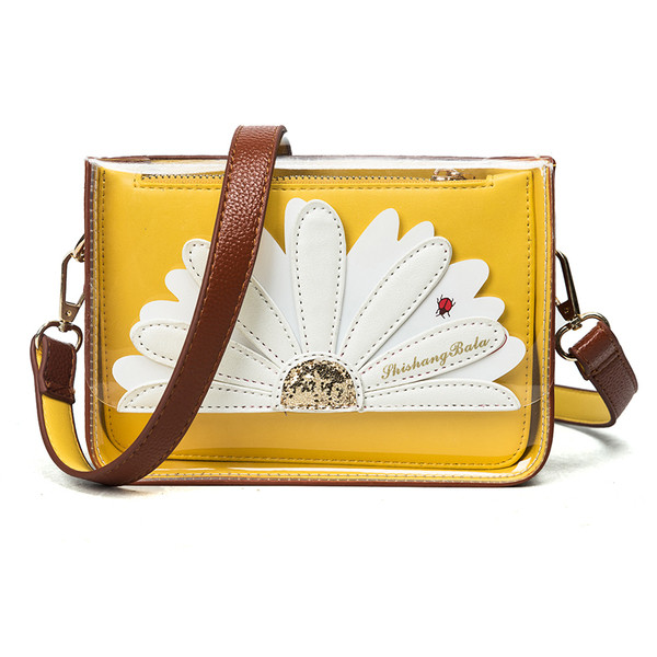 Стилна мини дамска чанта с декорация бродерия в различни разцветки