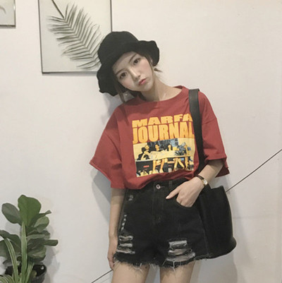 Καθημερινά Κυρίες Μπλούζα (τύπου χιτώνα) Σύντομη 3/4 μανίκι εκτύπωσης - 3 χρώματα