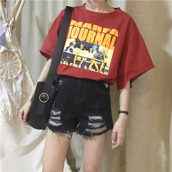 Καθημερινά Κυρίες Μπλούζα (τύπου χιτώνα) Σύντομη 3/4 μανίκι εκτύπωσης - 3 χρώματα