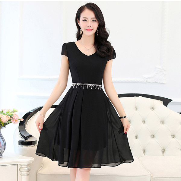 Κομψό βράδυ κυρίες φόρεμα σε δύο μοντέρνα χρώματα