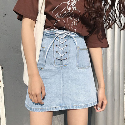 φούστα Πολύ ενδιαφέρουσα κυρία με ένα μακρύ σύνδεση - 4 χρώματα