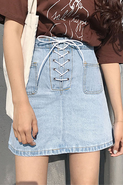 φούστα Πολύ ενδιαφέρουσα κυρία με ένα μακρύ σύνδεση - 4 χρώματα