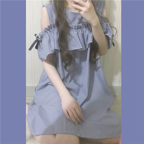 καθημερινά μεγάλη ριγέ φόρεμα Πολύ ενδιαφέρουσα γυναικεία