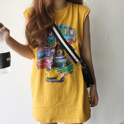 Πολύ ενδιαφέρον κυρίες μακρύ αμάνικη μπλούζα - στυλ τουνίκ με χρωματιστά εκτύπωσης