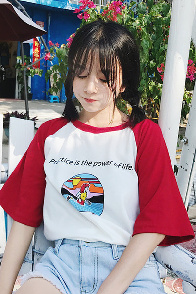 σπορ πουκάμισο γυναικών με κοντά μανίκια και 3/4 φρέσκα πολύχρωμα εκτύπωσης