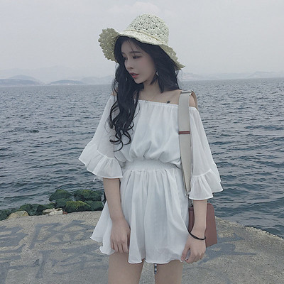 Άνετα καλοκαίρι κυρίες κοντή φούστα με βολάν