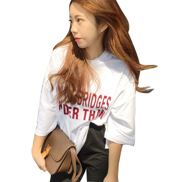 Μακριά μεγάλη shirt σε διάφορα χρώματα με 3/4 μανίκια και λεζάντα