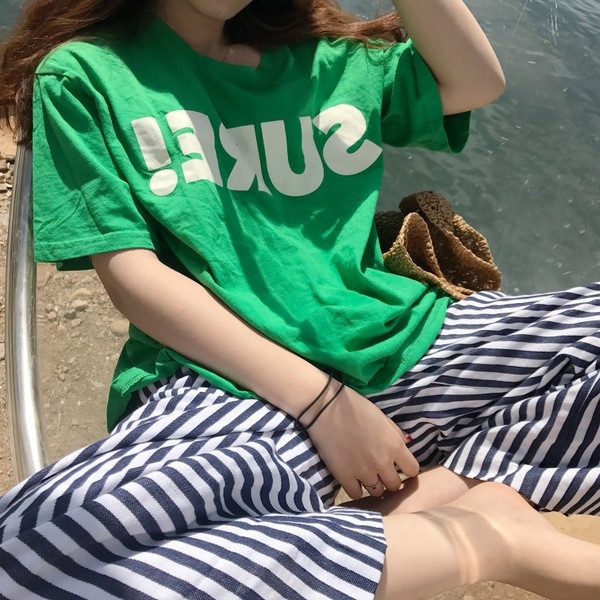 Πολύ φρέσκο ​​και πολύ μοντέρνα κυρίες ευρύ-shirt με κοντά μανίκια 3/4 - 5 χρώματα