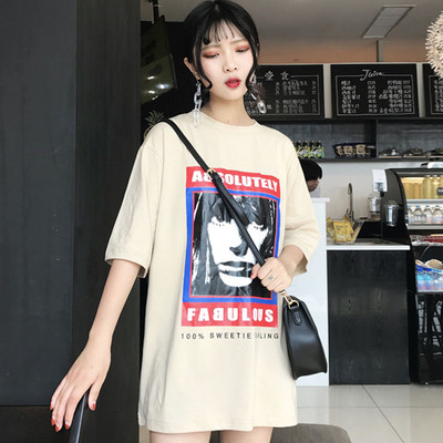 μπλούζες Ευρεία κυρίες πουκάμισο με εκτύπωση, να υπογράψει και κρέμονται μπαρ