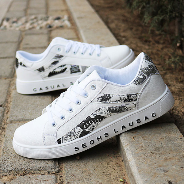 Casual ανδρών περιστασιακή KEC με πολύχρωμα μοτίβα και επίπεδη σόλα