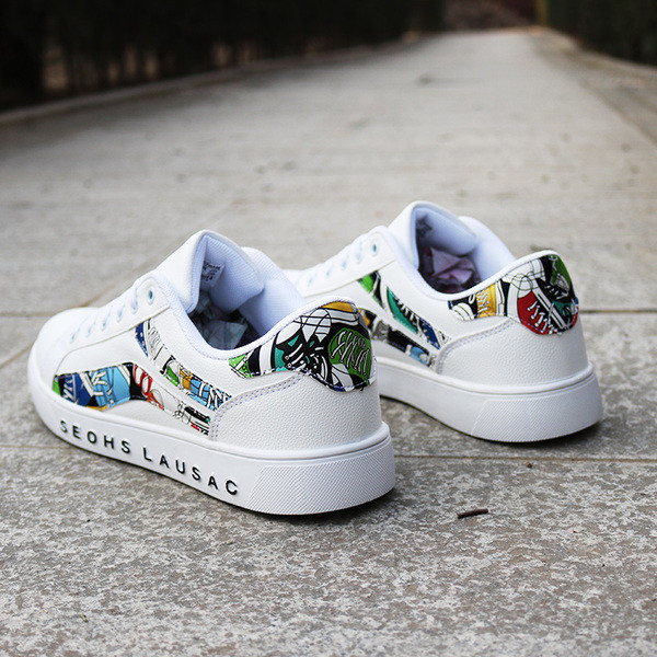 Casual ανδρών περιστασιακή KEC με πολύχρωμα μοτίβα και επίπεδη σόλα