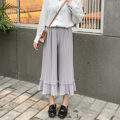 παντελόνια σιφόν καλοκαίρι Μοντέρνα πλισέ κυρίες