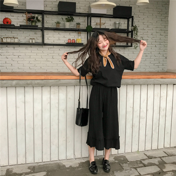 παντελόνια σιφόν καλοκαίρι Μοντέρνα πλισέ κυρίες